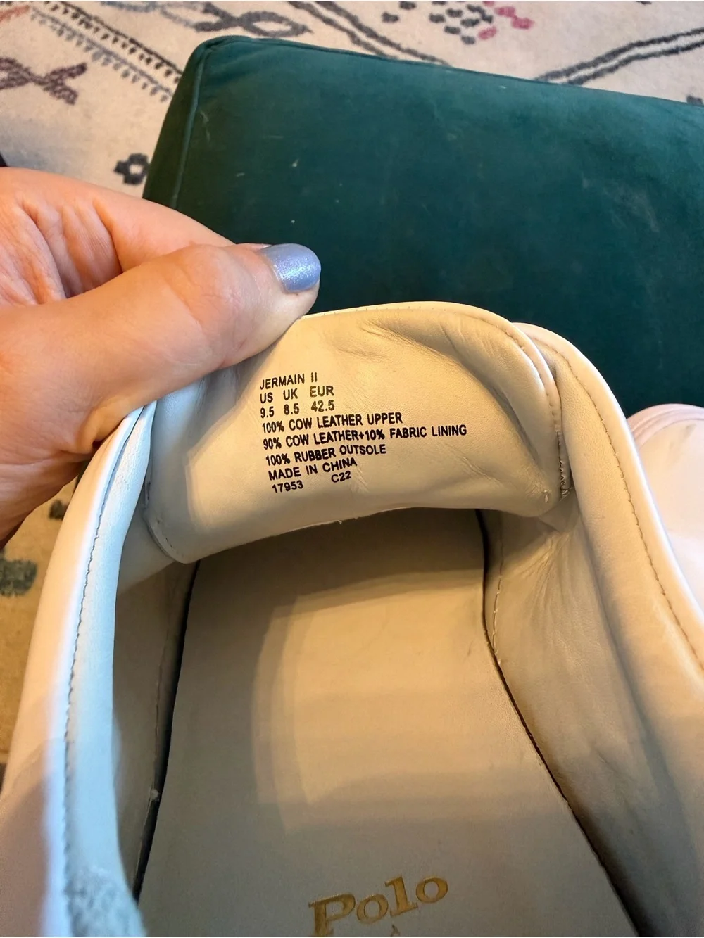 Polo by Ralph Lauren White Low-Top Leather Sneakers
